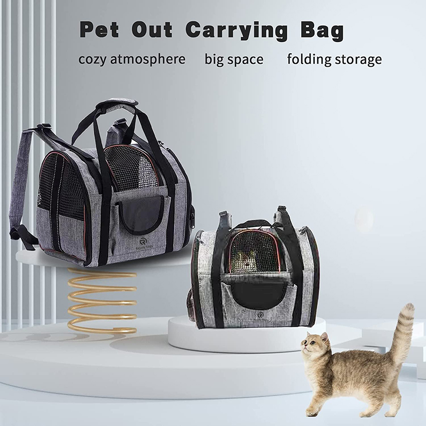 Pet Travel Carrier Backpack Soft-Sided Mesh Pet Bubble Backpack Collapsible Travel Handbag Pet Bag RJ20694