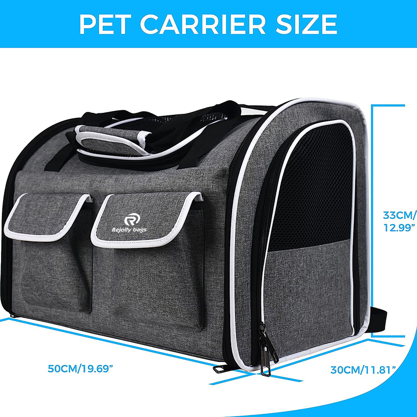 Pet Carrier Airline Approved Dog Carrier Cat Carrier for Small Medium Dogs, Medium Large Cats, Dog Bag for Travelling, Dog Carrying Bag Pet Bag RJ20695