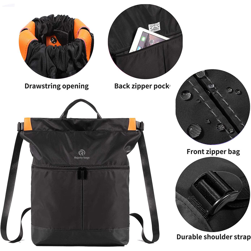 Waterproof Drawstring Bag, Gym Bag Sackpack Sports Backpack for Men Women Girls Sports Bag RJ196177