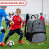 Soccer Backpack & & Backpack for Football Volleyball Basketball for Boys,with Ball Compartment and Separate Cleat Training Ball Bag RJ19699