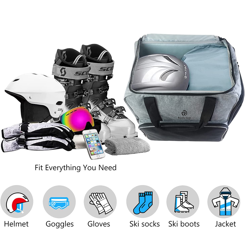 Snowboard Boot Bag Waterproof Suitable for Air Travel, Ski Boots, Ski Helmet, Goggles, Gloves & Skiing Gear Accessories Sports Bag RJ196147