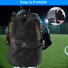 Large mesh equipment bag black, Soccer Ball Bag with Adjustable Shoulder Strap,600D Oxford Cloth mesh sports Ball Bag RJ19694
