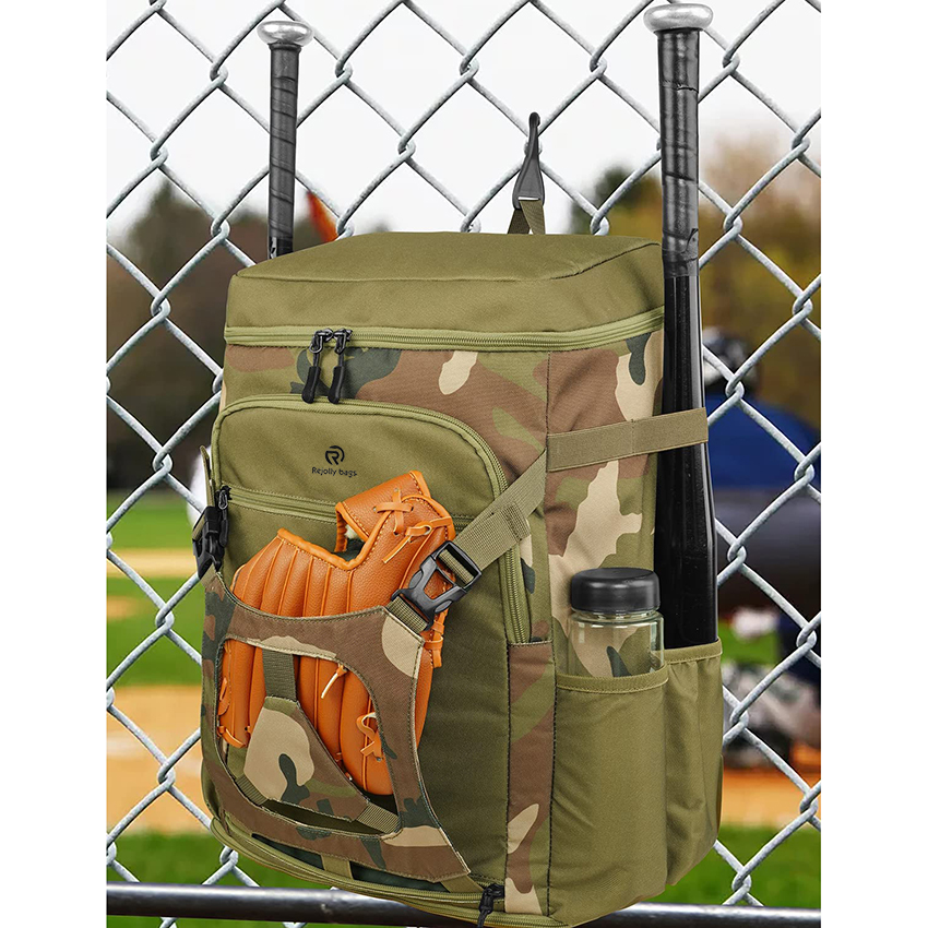 Professional Baseball Backpack, Softball Bag with Shoes Compartment and Cooler Pocket, Large Baseball Bag with Fence Hook for Men and Boys Baseball Bags RJ19659