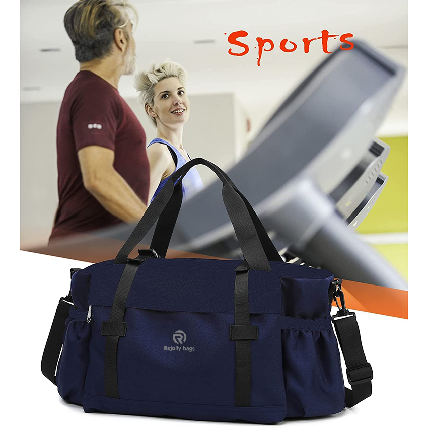 Sports Gym Tote Bag, Large Travel Duffel Luggage Bag, 21" Weekender Overnight Bag with Strap Duffel Bags RJ204230