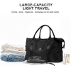 Large Sports Tote Gym Bag,Waterproof Weekender Overnight Bags for Women with Trolley Sleeve Duffel Bags RJ204200