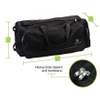 Sports Wheeled Equipment Large Nylon Athletic Travel Bag with Wheels for Baseball, Football, Basketball, Soccer, Hockey, and Training Baseball Bags RJ19667
