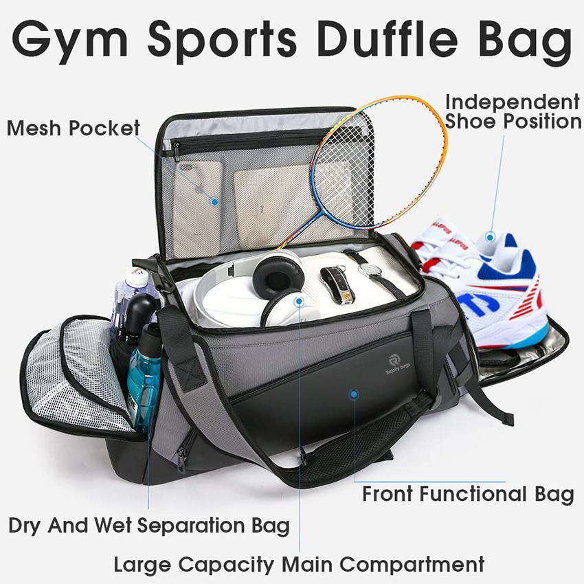 Dry And Wet Depart Pocket Sports Duffel Backpack With Shoes Compartment,Short-Distance Trip Duffel Bags RJ204242
