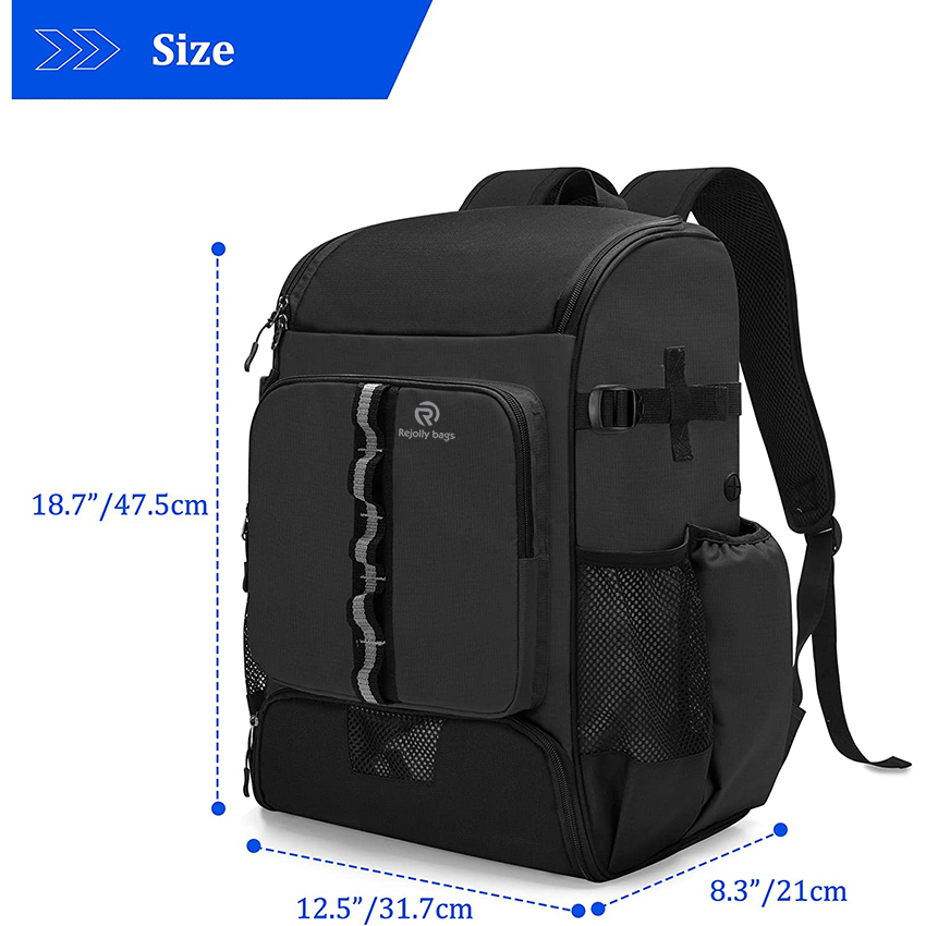 Softball Bat Bag for Youth and Adults with Separate Shoe Space and Multiple Pockets for Essentials Baseball Bags RJ19672