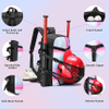 Youth Softball Bat Backpack with Shoes Compartment, Lightweight Baseball Equipment bag with Fence Hook Hold 2 Bats Baseball Bags RJ19675