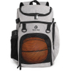 Large Gray Adult Sports Gym Backpack for Men and Women with Ball Compartment for Basketball, Volleyball, Soccer Ball Bag RJ19688