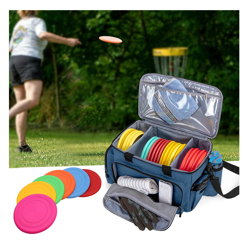 Portable Disc Golf Bag Ice Cooler Bag Lightweight Frisbee Bag Foldable Dog Frisbee Bag