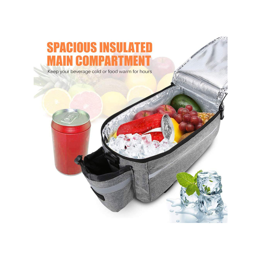 Bicycle Cooler Bag for Cold or Hot Items Bike Rear Rack Storage Case Bike Pannier Bag