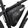 Bike Storage Frame Bicycle Front Tube Triangle Water Resistant Cycling Pack Strap on Saddle Pouch Bike Accessories Tool Accessible for Road Mountain Cycling Bag