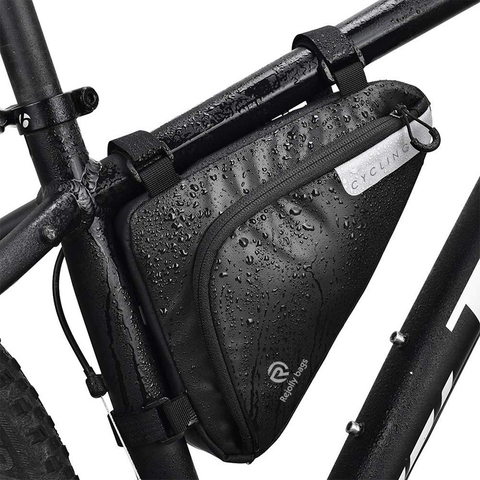 Bike Storage Frame Bicycle Front Tube Triangle Water Resistant Cycling Pack Strap on Saddle Pouch Bike Accessories Tool Accessible for Road Mountain Cycling Bag