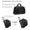Travel Holdall with Wheels Weekend Bag for Women and Men Overnight Bag