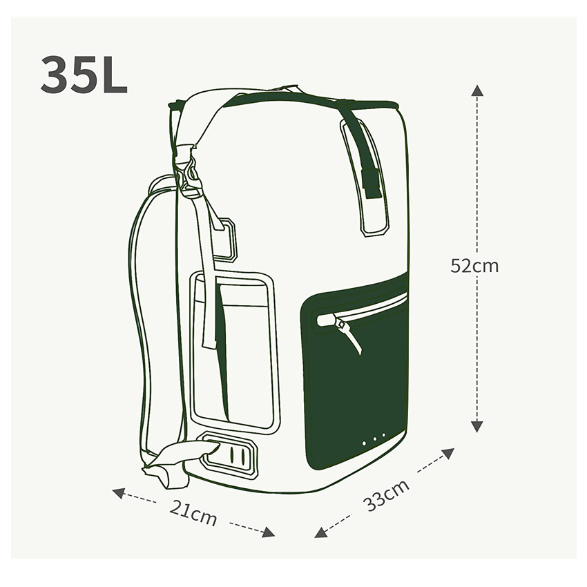 Waterproof Backpack Durable Roomy Marine Dry Bag for Commuting Floating Kayaking Surfing