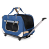 Pet Rolling Carrier with Detachable Wheels Travel Roller Bag for Small & Medium Dogs/Cat
