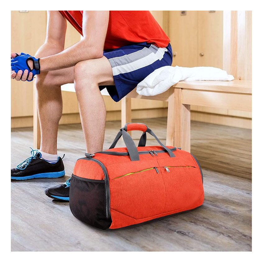 Lightweight Sports Gym Bag Travel Duffel Bag with Wet Pocket & Shoes Compartment for Men Women