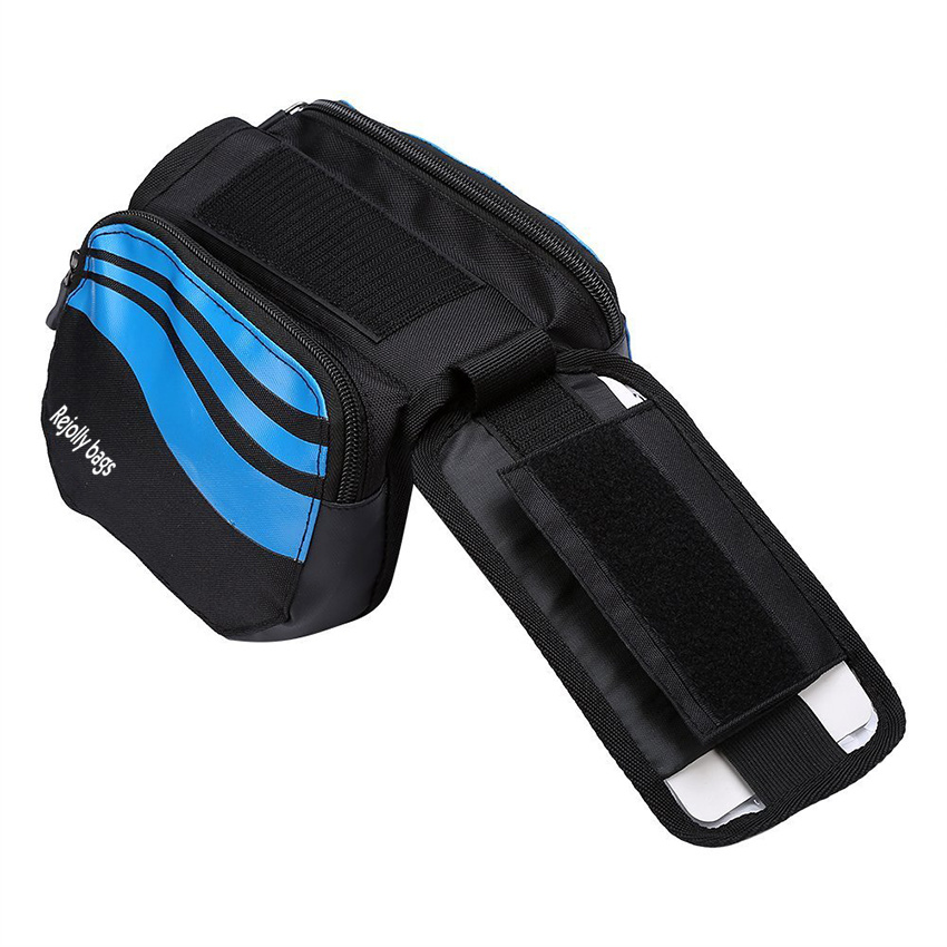 Bike Front 2-Sides Front Pannier Handlebar Bag Mobile Phone PVC Transparent for Mountain Bicycle Waterproof Pouch