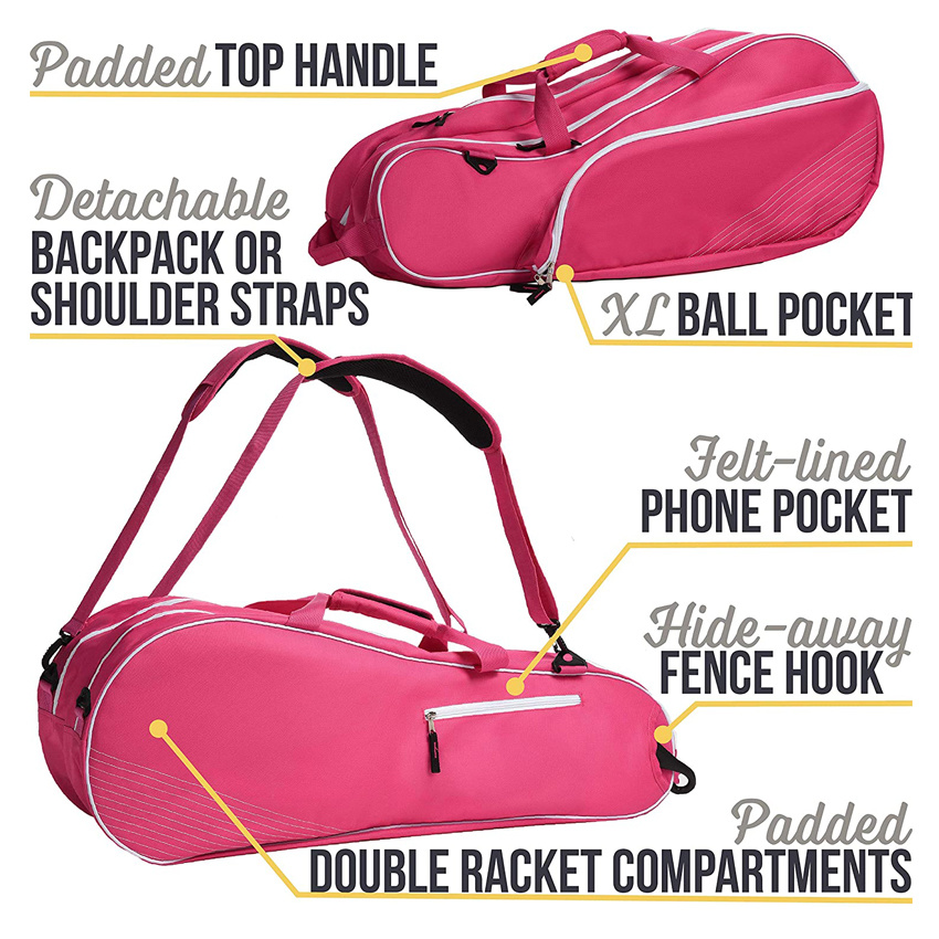 Lightweight Tennis Bag for Professional or Beginner Tennis Players Durable Racket Bag