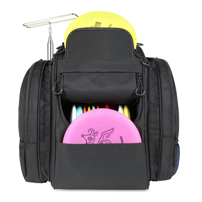 Disc Golf Bag Durable Frisbee Golf Bag with Large Capacity Water Bottle Holder