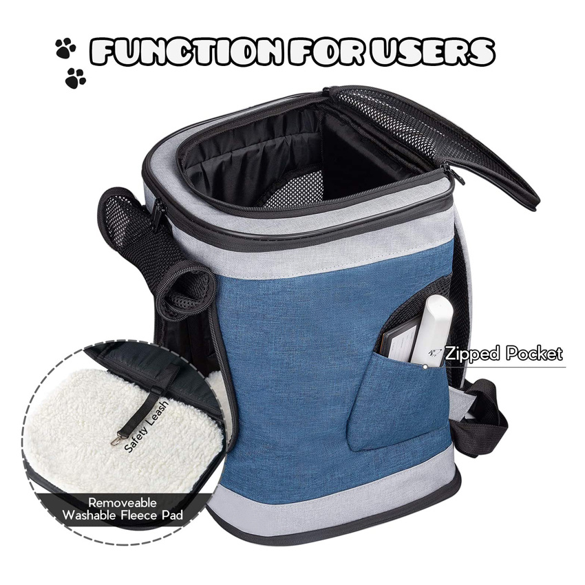 Foldable Pet Backpack Carrier for Small Dog Puppy Bag for Traveling Hiking Walking