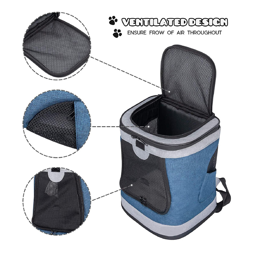 Foldable Pet Backpack Carrier for Small Dog Puppy Bag for Traveling Hiking Walking