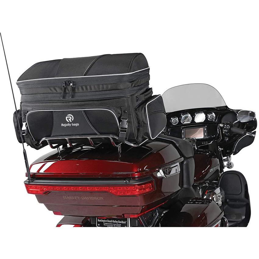 Route 1 Traveler Tour Trunk Bag for Black Harley Davidson Ultra, Indian Roadmaster, Honda Gold Wing motorcycle Bags