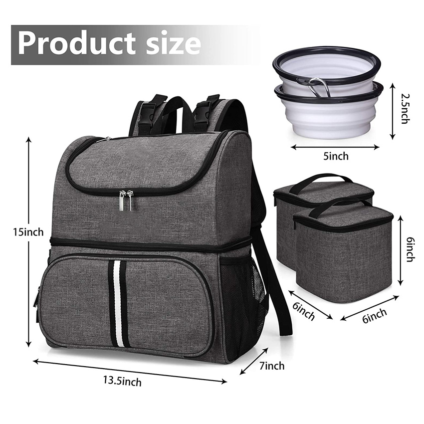 Large Capacity Dog Food Backpack Durable Outdoor Pet Necessities Bag