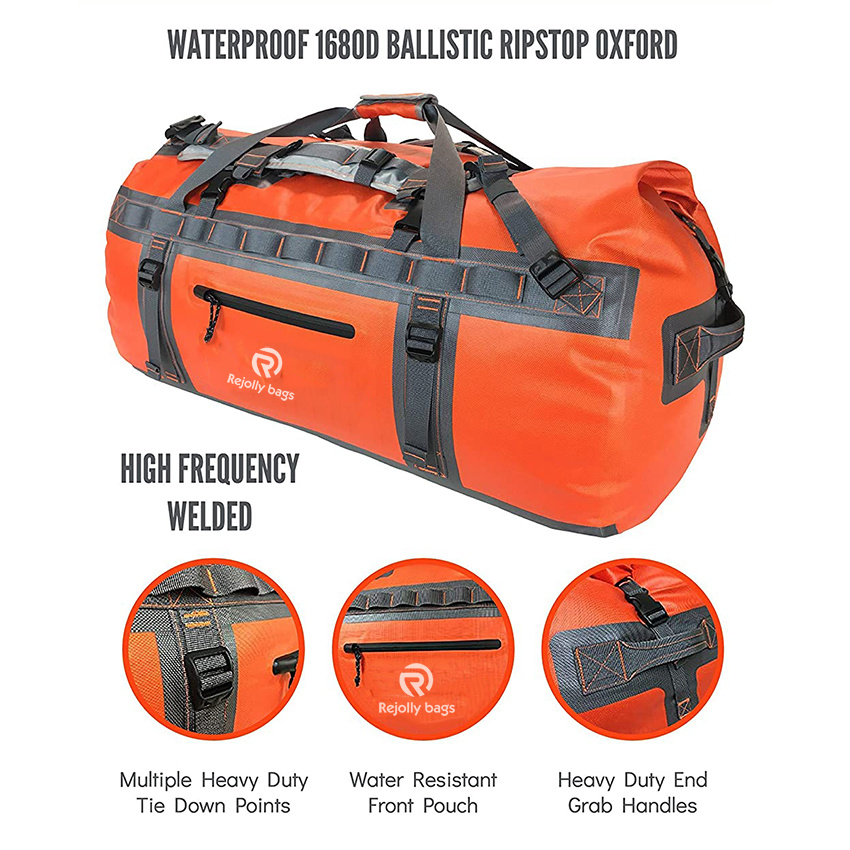 1680d Heavy Duty Waterproof Duffel Bag for Boating, Motorcycling, Hunting, Camping Duffel Bag