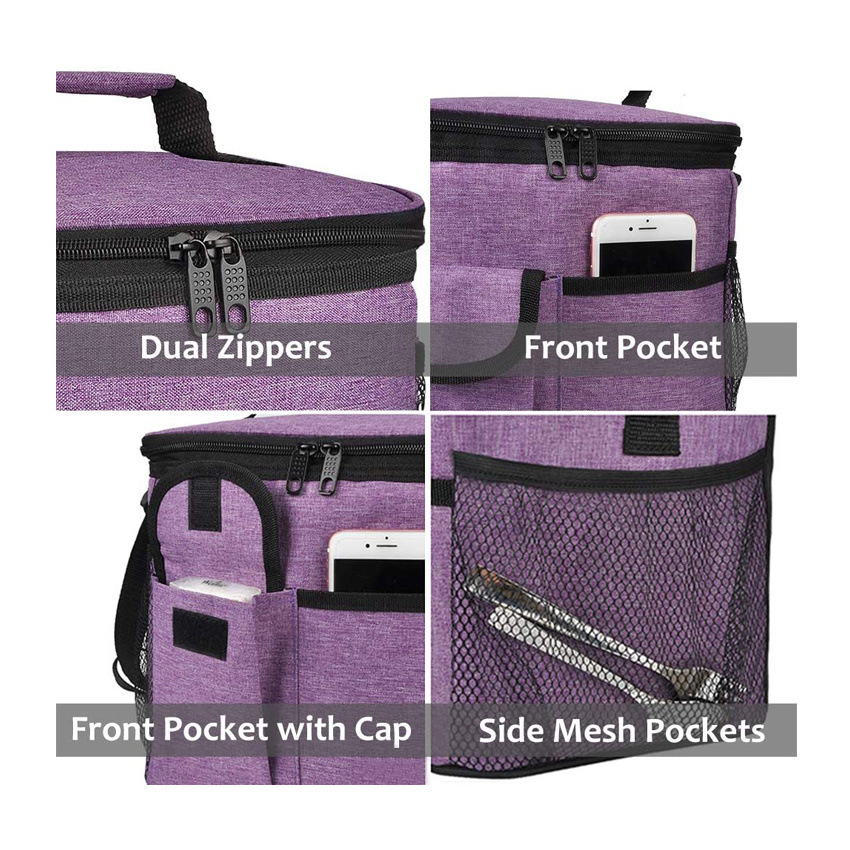 Durable Insulated Lunch Bag Leakproof Thermal Reusable Lunch Box Cooler Tote Bag