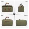 Overnight Carry on Tote Bag Canvas Travel Duffle Bag with Shoes Bag and Toiletry Bag