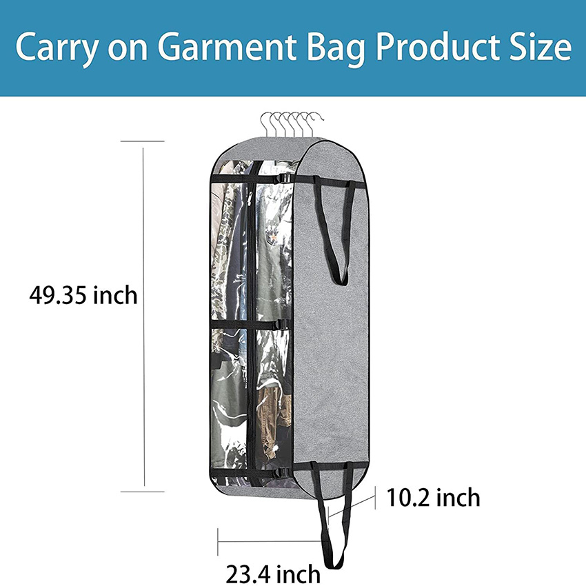 Closet Storage Hanging Clothes Carry on Moving Bags for Suit Travel Cover Garment Bag