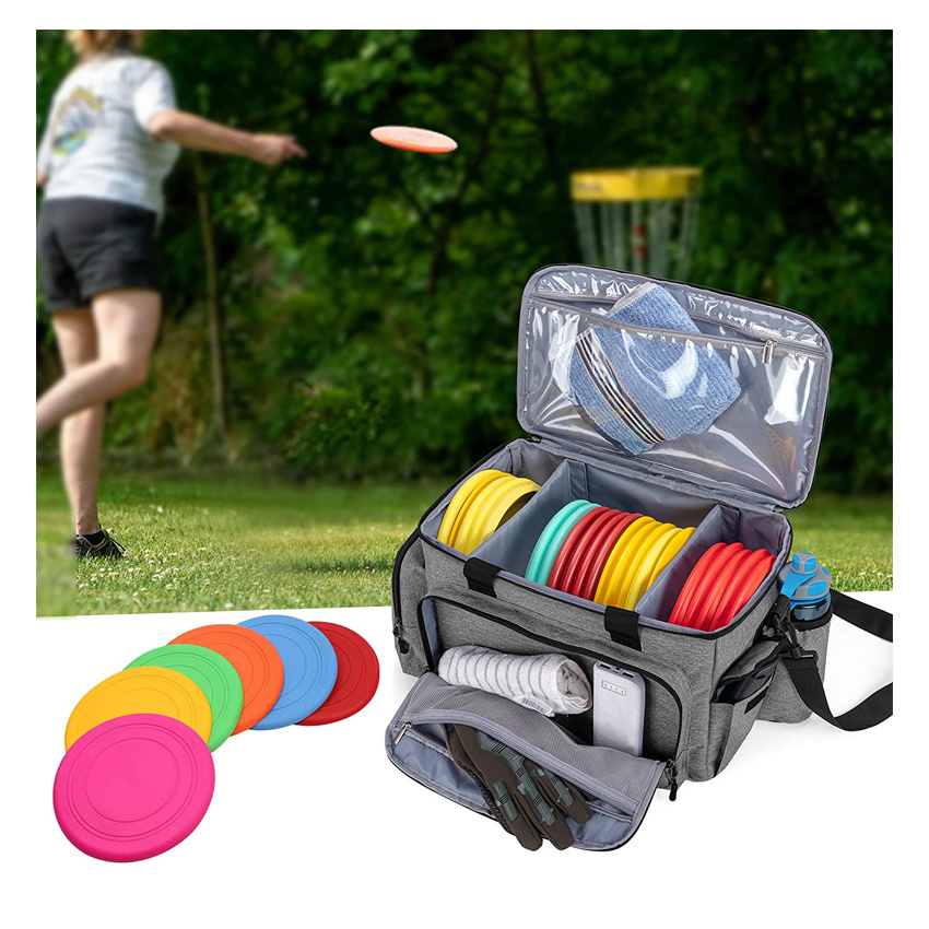 Disc Golf Bag with Cooler Bag Outdoor Leisure Travel Bag Frisbee Bag Pet Toy