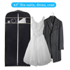 Gusseted Travel Garment Bag with Accessories Zipper Pocket Breathable Suit Garment Cover