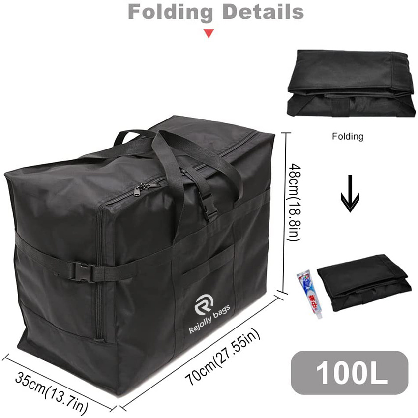 900d Oxford Fabric Foldable Extra Large Duffel Bags, Carry on Travel Bag for Men and Women Camping/Moving Boxes/Airplanes/Hospital Duffel Bag