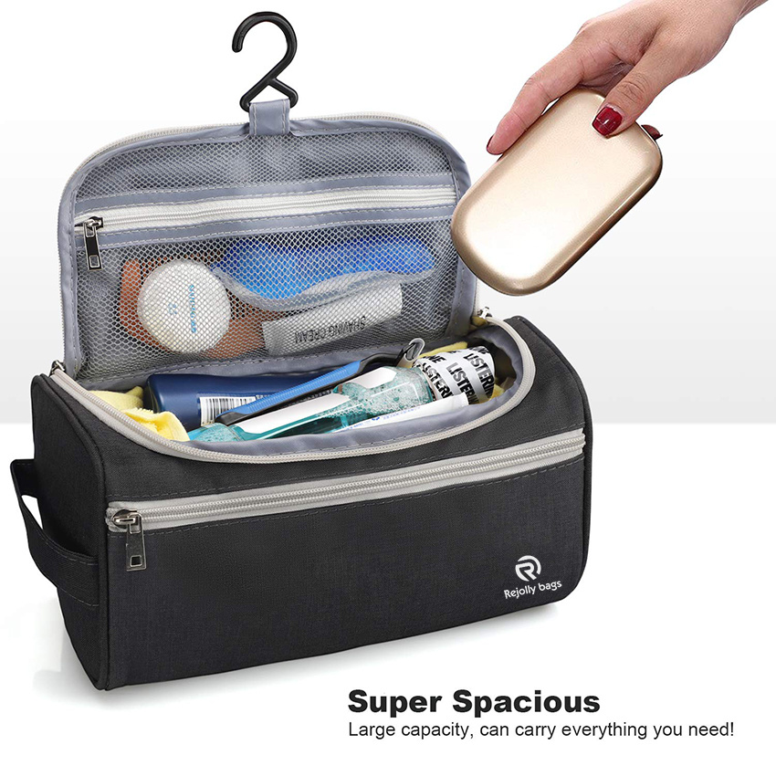 Toiletry Organizer Wash Bag Hanging Shaving Kit Travel for Bathroom Shower Water-Resistant Toiletry Bag