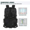 Military Style Tactical Backpack, 45L Large Military Backpacks, Water Resistant Molle Bag Army Rucksack Gifts for Veteran, Black Bag