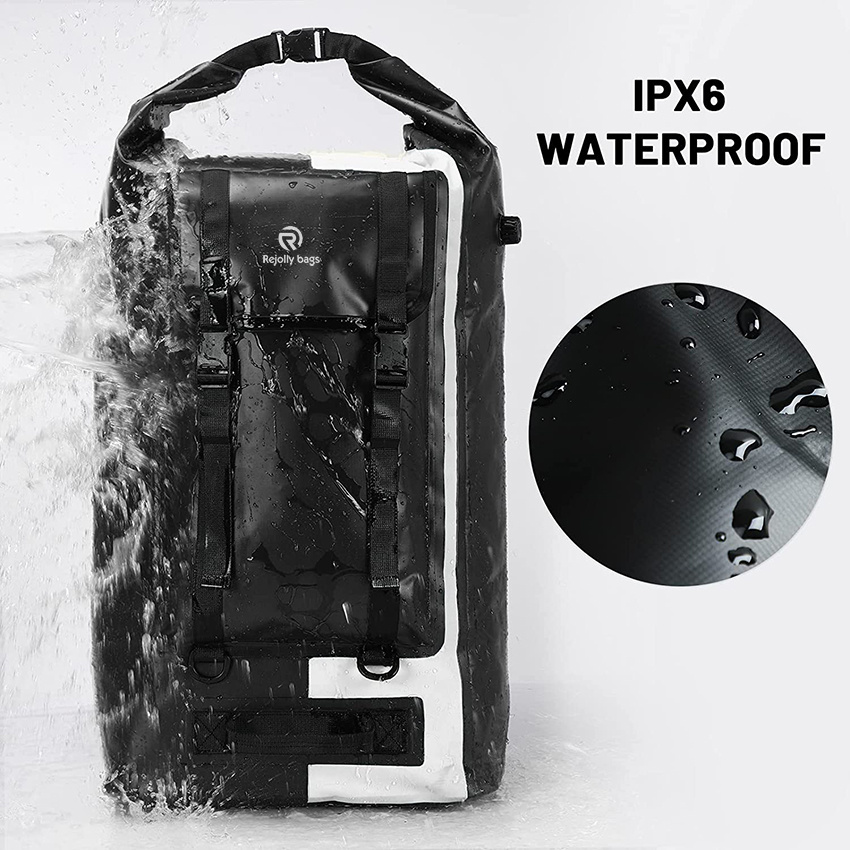 Extra Large Waterproof Backpack Gear for Men Women Roll Top Dry Bags Duffel for Kayaking Hiking Travel Camping Bag