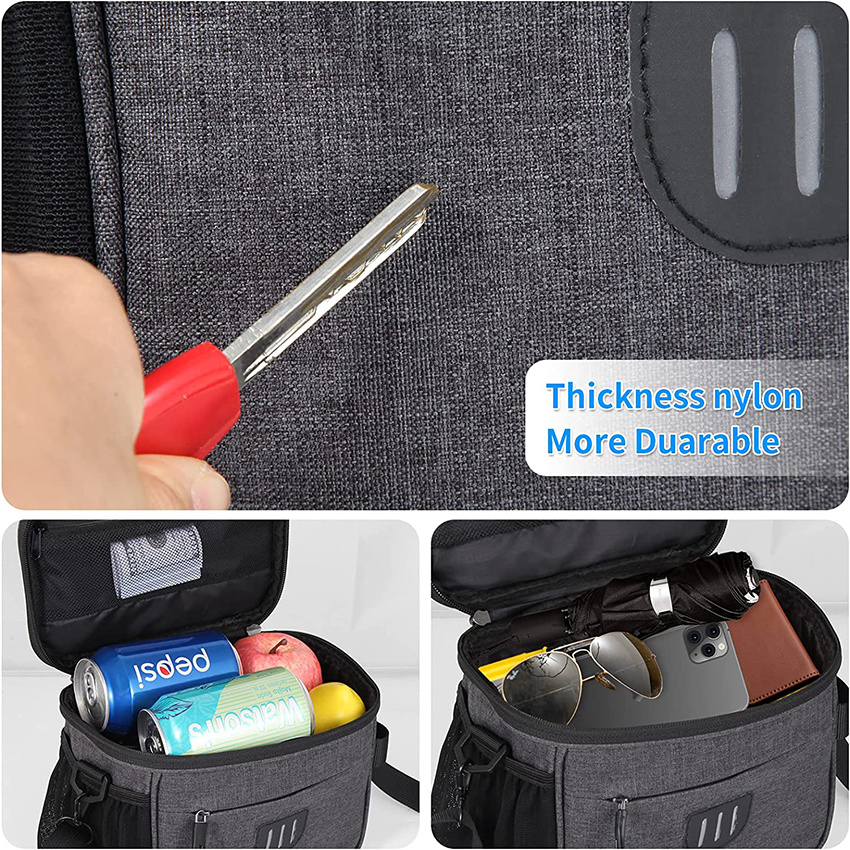 Bike Handlebar Bag Large Bicycle Front Storage 6.5 Inch Transparent Pouch with Shoulder Strap