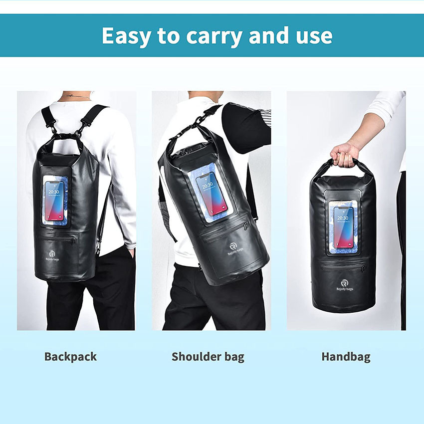 Dry Bag Backpack 20L Dry Sack Waterproof Bag with Bottle Holder Lightweight Dry Storage Bag