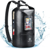 Dry Bag Backpack 20L Dry Sack Waterproof Bag with Bottle Holder Lightweight Dry Storage Bag