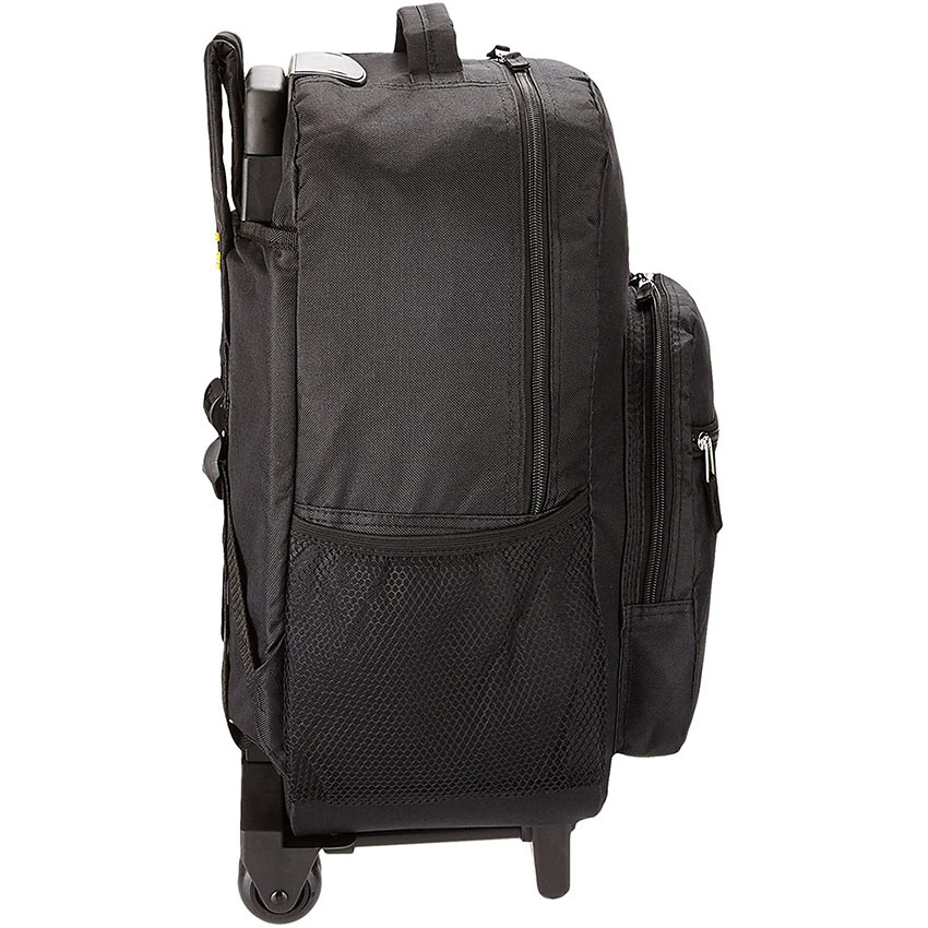 Wholesale High Quality Rockland Double Handle Black Rolling Backpack