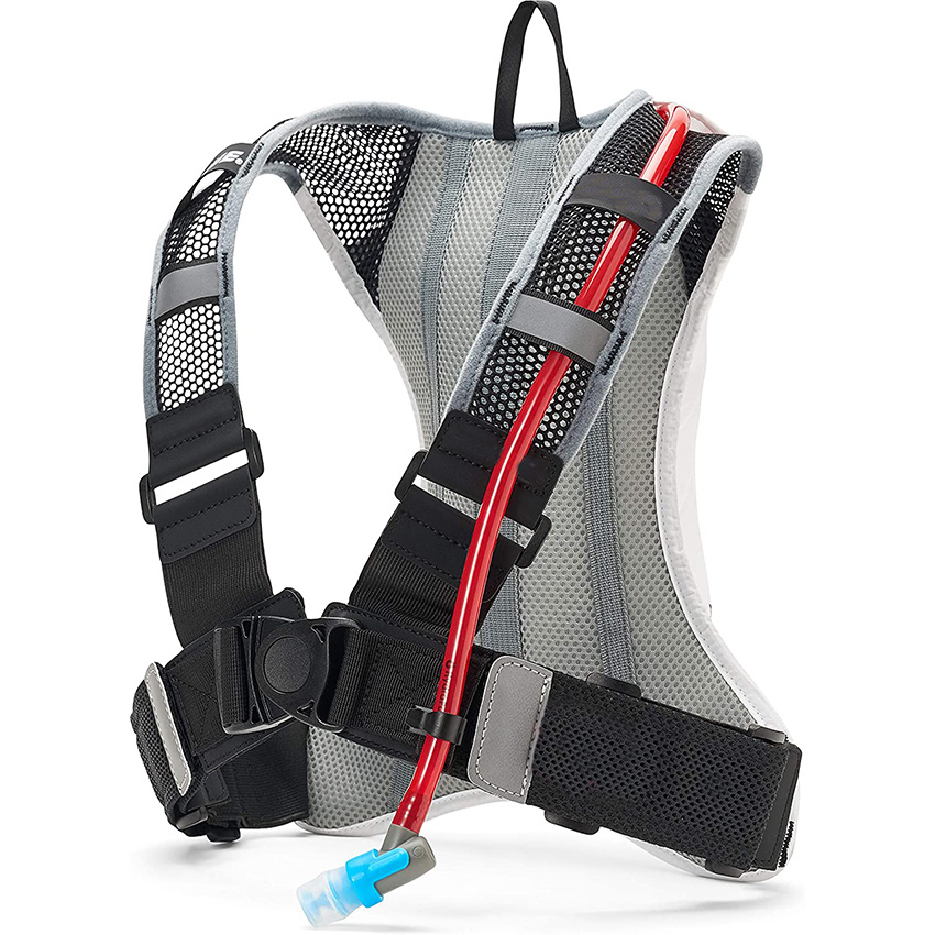 Hydration Pack with 2.0L/ 70 Oz Hydration Bladder, White. Bounce Free. for MTB, Mountain Bike Marathon Racing Hydration Backpack