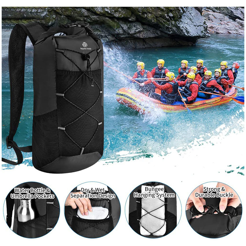 20L Collapsible Kayak Float Drybag Sack - Boat Water Proof Storage Pouch Pack Gear Set for Outdoor Beach Kayaking Camping Hiking Fishing Boating Rafting Bag