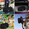 Travelling Foldable Carryon Black Duffel Bag with Shoes Compartment for Camping Touring Waterproof & Tear Resistant Weekender Duffel Bag