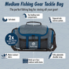 Soft Sided Fishing Bag Includes 2 Fishing Accessories Utility Boxes Top Loading Fishing Gear Bag