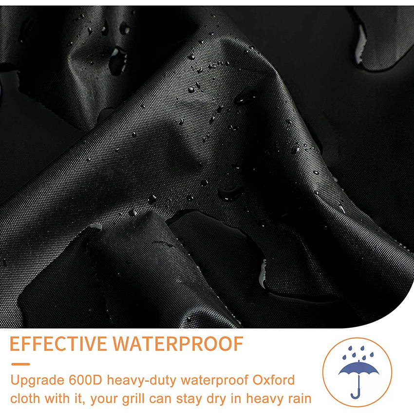 Heavy Duty Waterproof 600d Polyester Elastic Yarn Buckle Straps & Handles Easy to Clean Grill Cover