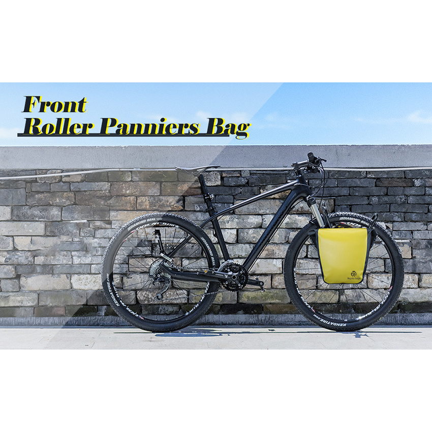 Front Roller Panniers Bag Durable Shelf Package with Carrying Handle & Free Shoulder Strap for Touring Picnic Commuting Bicycle Bag