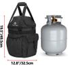 Outdoor 20 Lb Propane Tank Cover with Side Flip Flap and Handy Pockets, Propane Gas Tank Bag for with 2 Side Handles & Padded Strap Weatherproof Grill Bag
